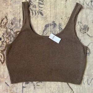 GAP Brown Cashsoft Knit Tank Top